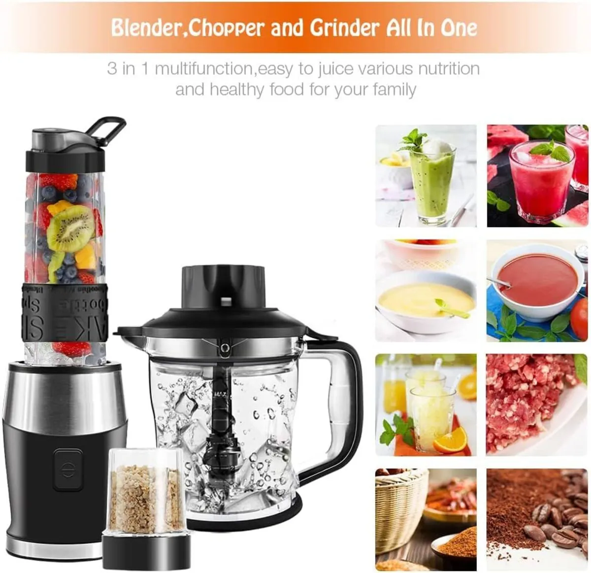 Blender Smoothie Maker 700W Portable Food Chopper - Image 3