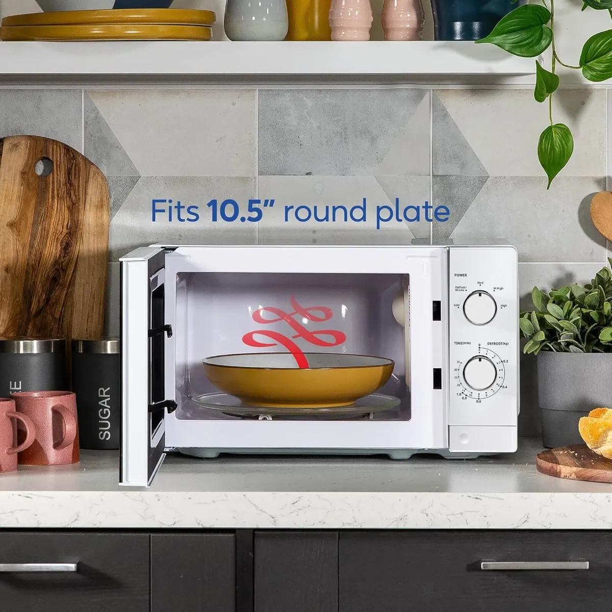 20 Litre 800W White Solo Manual Microwave 5 Power - Image 2