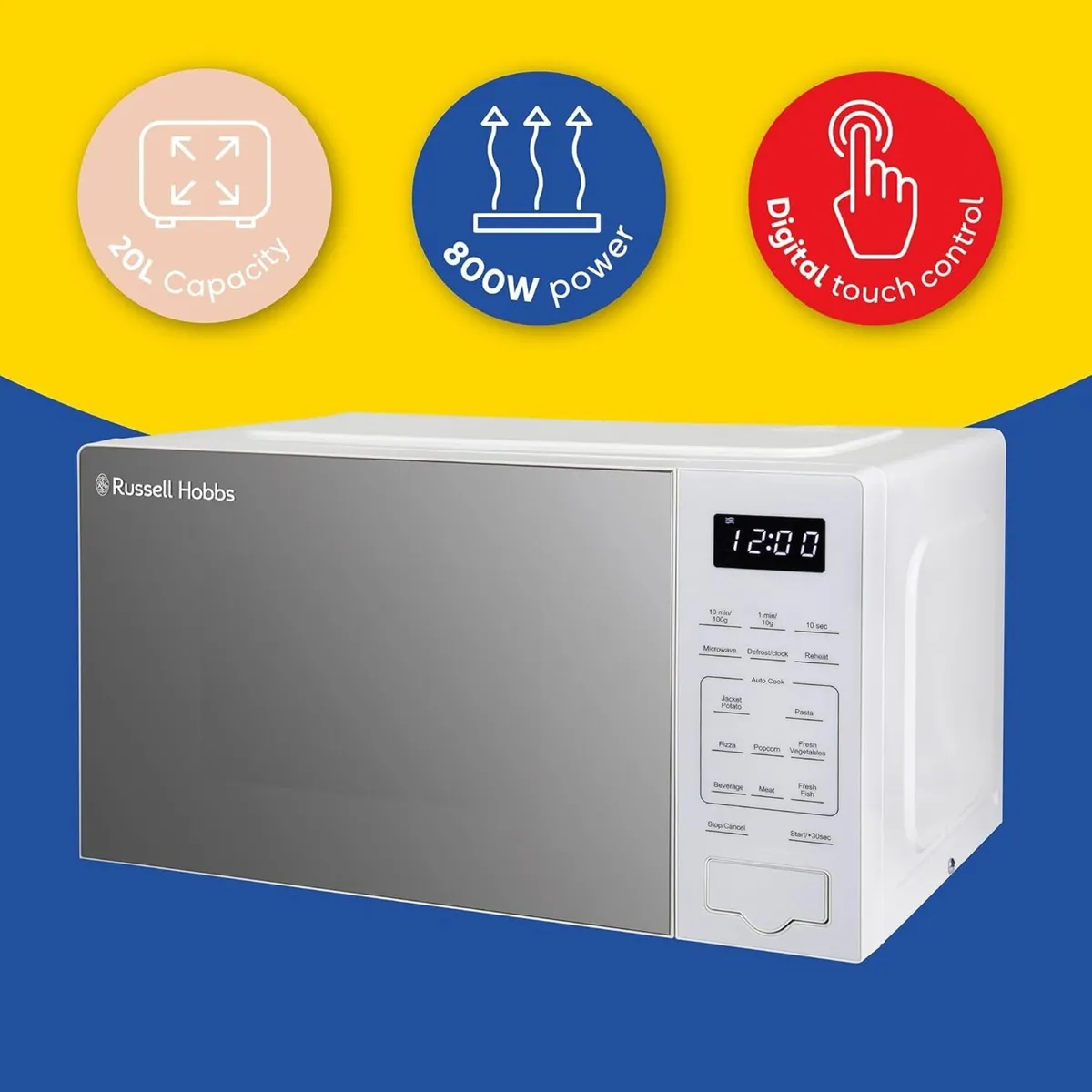 Touch Control Digital Solo Microwave 20L 800W - Image 3