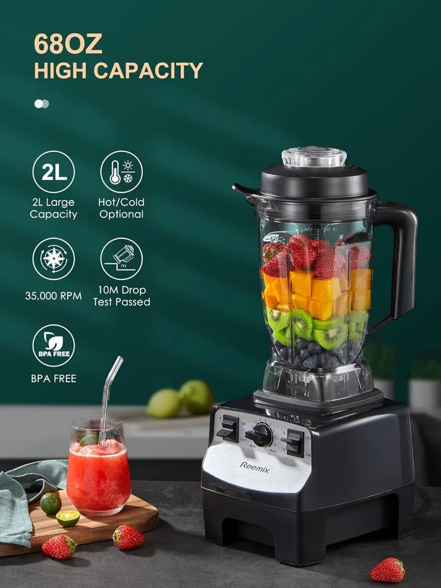 Smoothie Maker 2000W Food Blender with 10 Speeds - Image 4