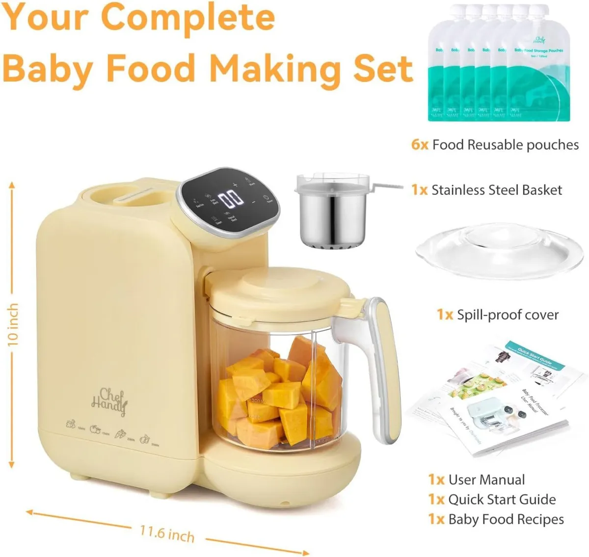 Baby Food Maker 5 in 1 Processor with Stainless - Image 2