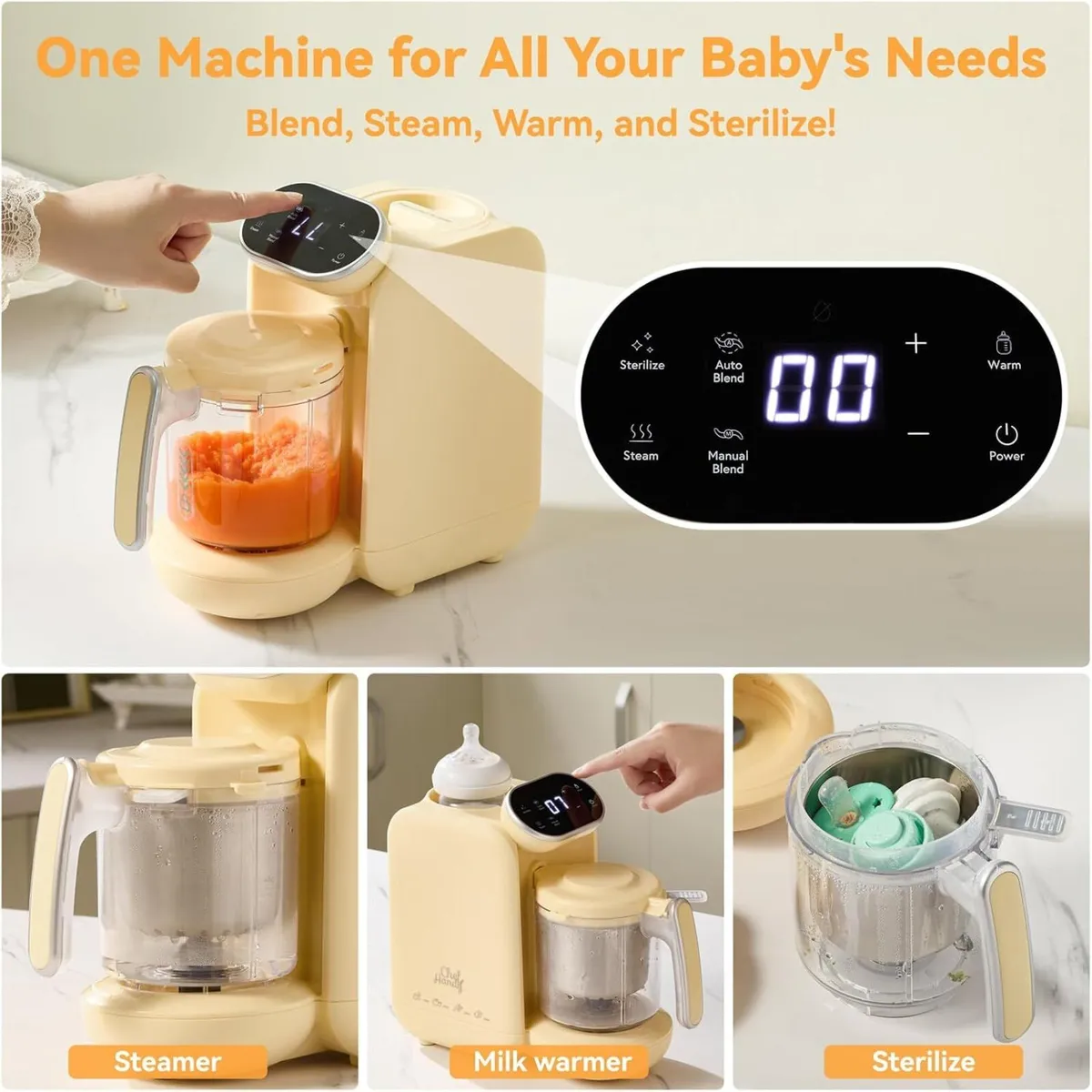 Baby Food Maker 5 in 1 Processor with Stainless - Image 3
