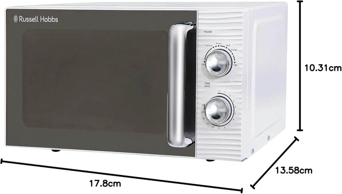 RHM1731 INSPIRE White 17 Litre Manual Microwave - Image 3