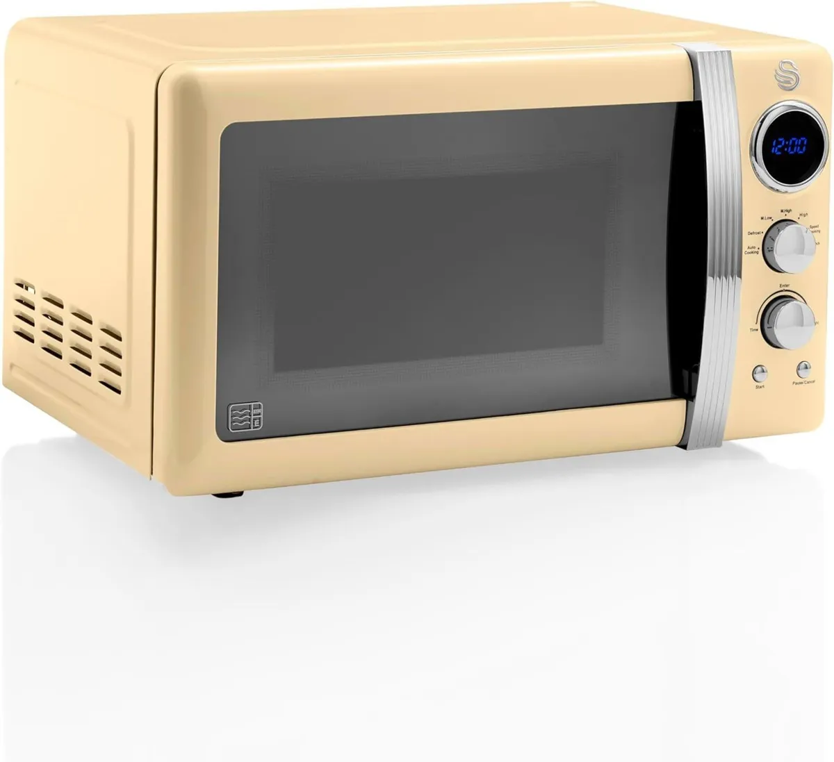 Retro LED Digital Microwave Cream 20L 800W 6 - Image 1