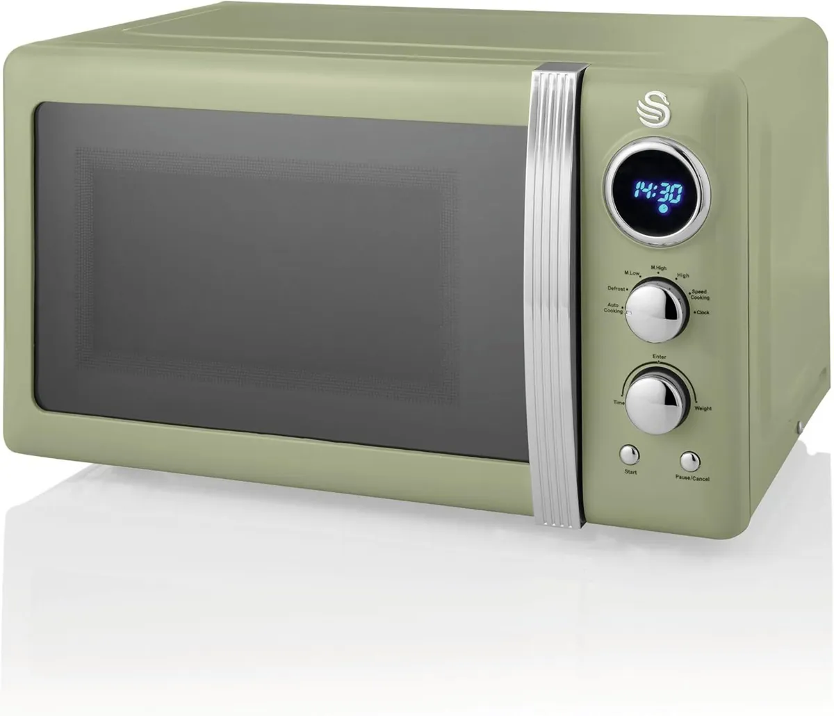 Retro LED Digital Microwave Green 20L 800W 6 - Image 1