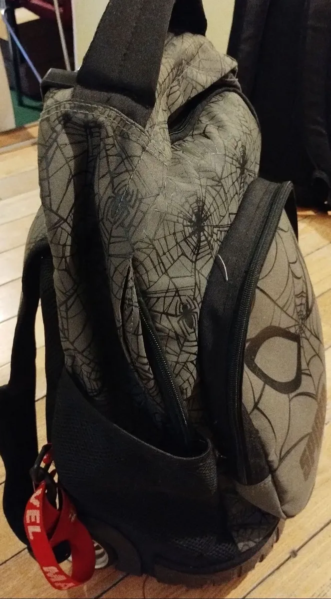 Spiderman pull back pack w. handle school suitcase - Image 4