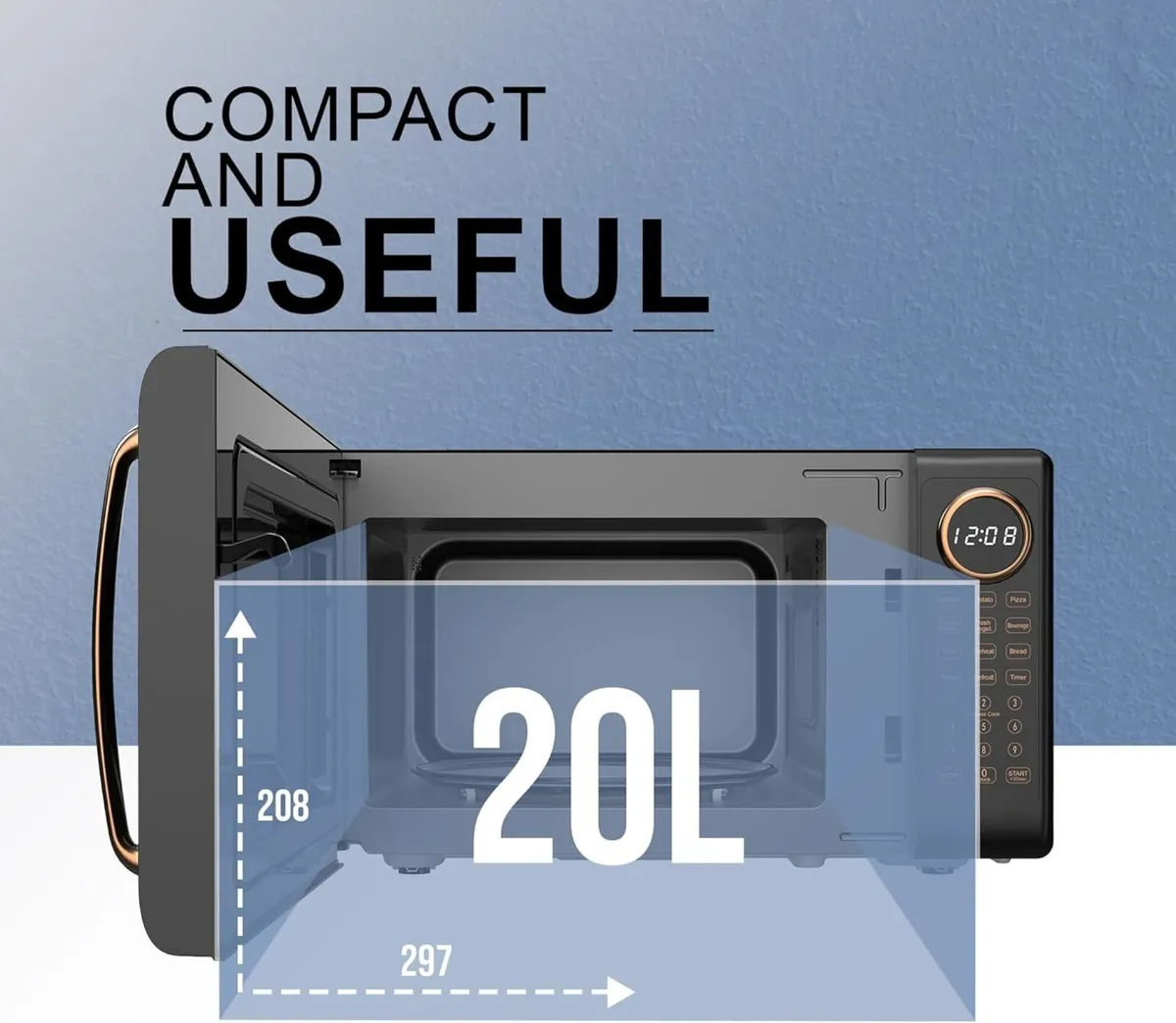 20L Microwave Digital Display 8 presets with Auto - Image 4