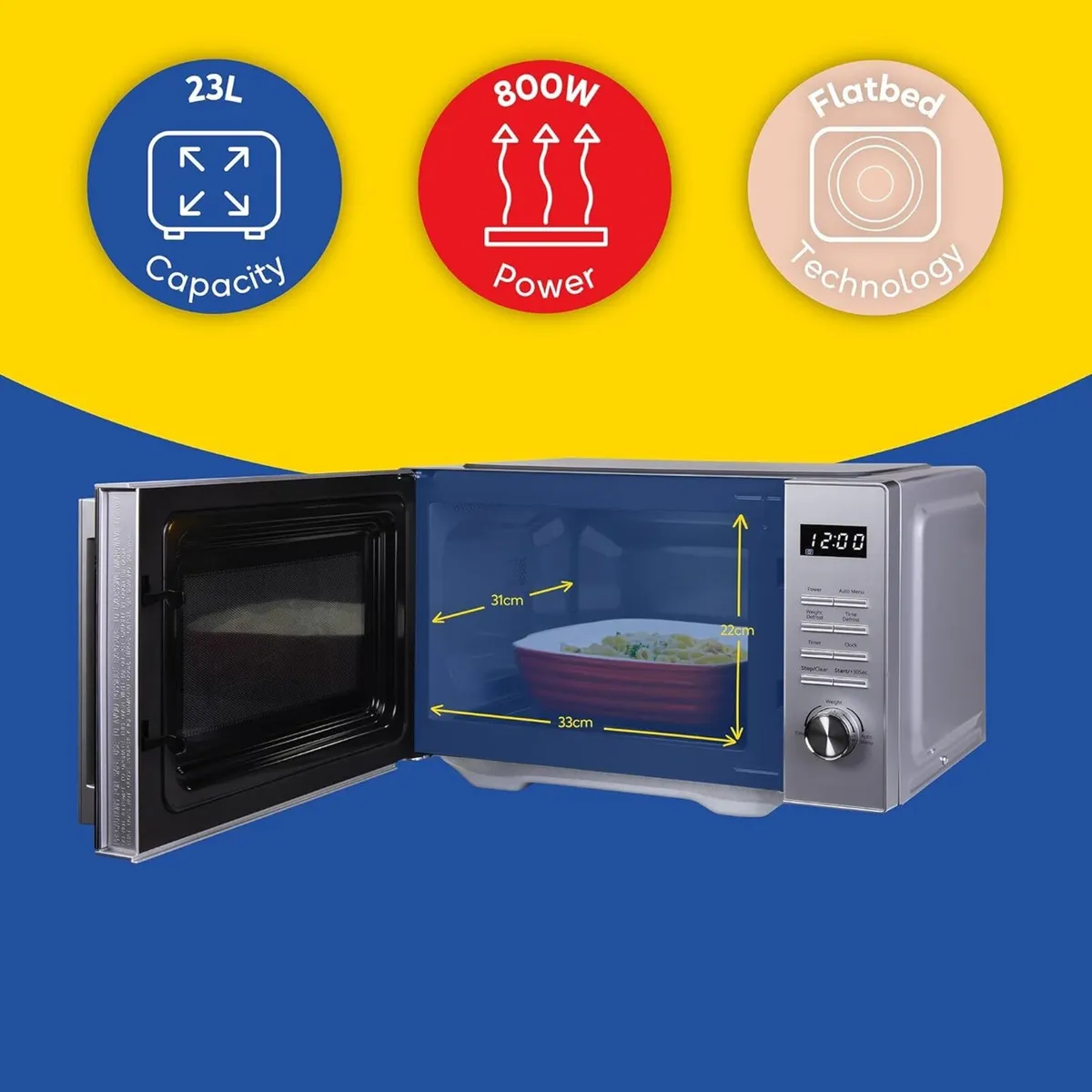 23L Flatbed Digital Microwave with 800W Power 8 - Image 4