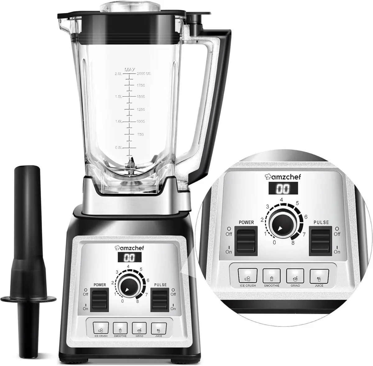 Blender Smoothie Maker - 2000W Commercial with 2L - Image 1