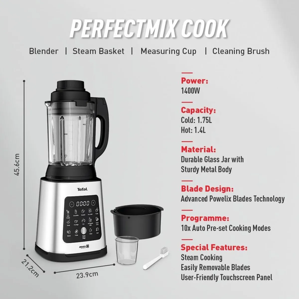 Blender Soup Maker Perfectmix Cook 2L 10 Auto - Image 2