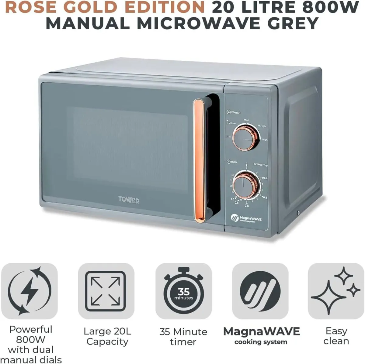 Cavaletto Manual Microwave with 5 Power Levels 35 - Image 2