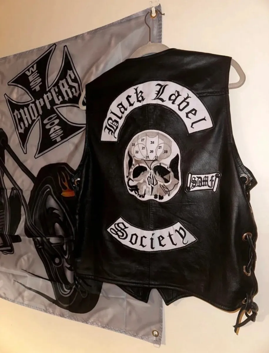 Black Label Society Leather West - Image 1