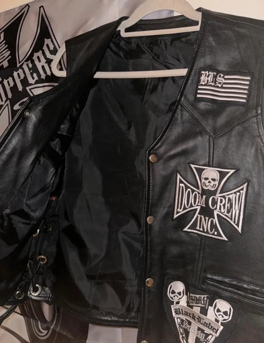 Black Label Society Leather West - Image 4