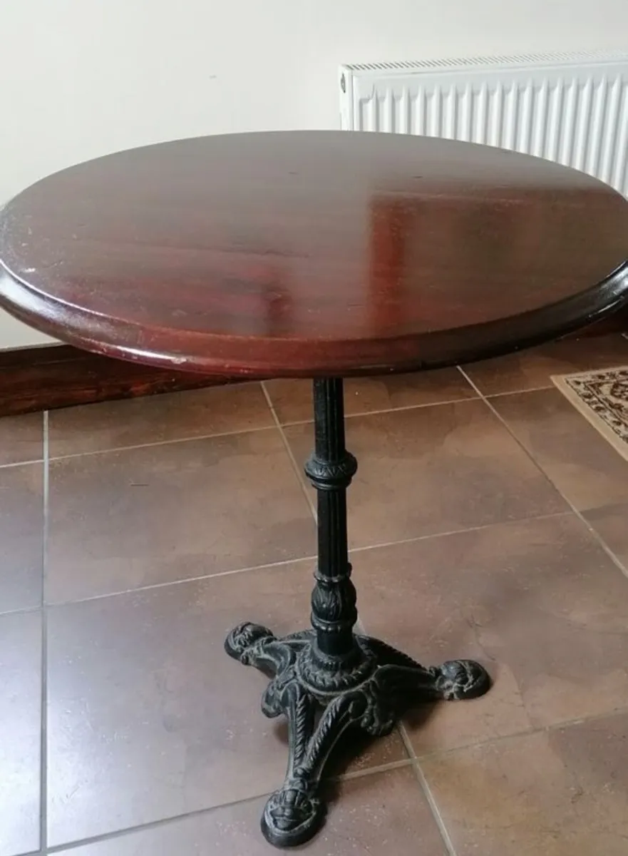 Cast Iron Solid Wood Table - Image 1