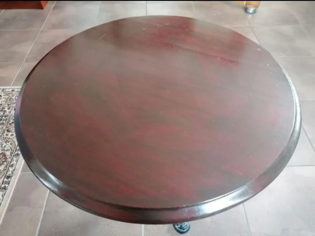Cast Iron Solid Wood Table - Image 2
