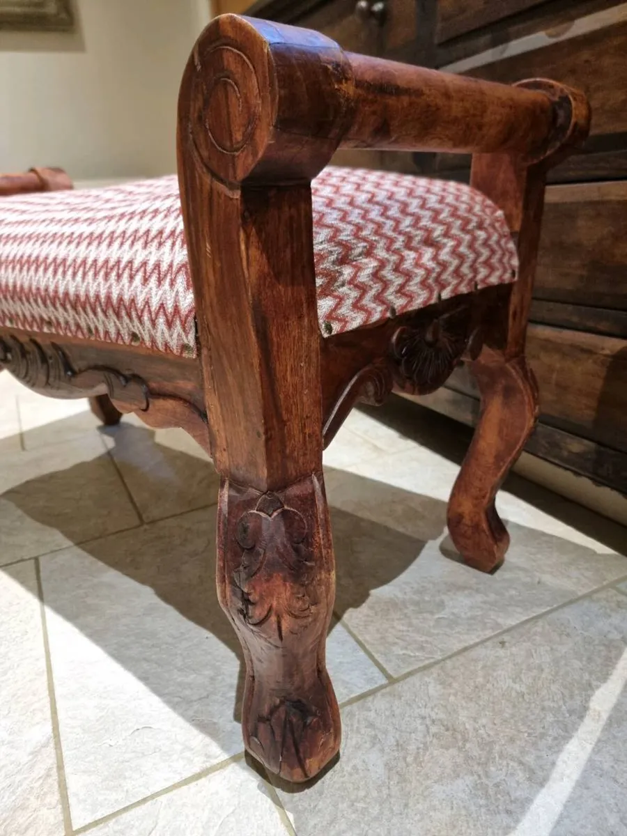 Stunning Carved Wooden Bench...€295 - Image 2