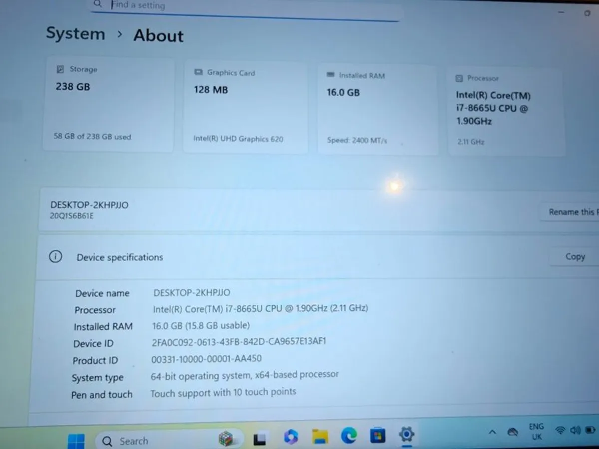 Lenovo ThinkPad X390 Touchscreen Laptop - Image 3