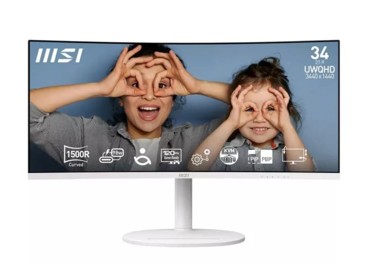 Curved LCD Monitor - MSI Modern MD342CQPW Wide Qua - Image 1
