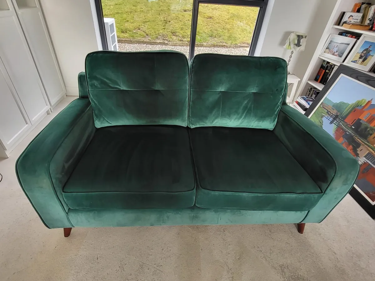 2 Forest Green Sofas for Sale - Image 2