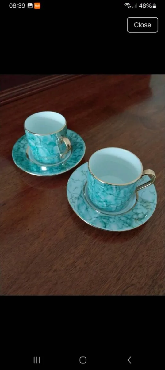 Pair of china espresso cups