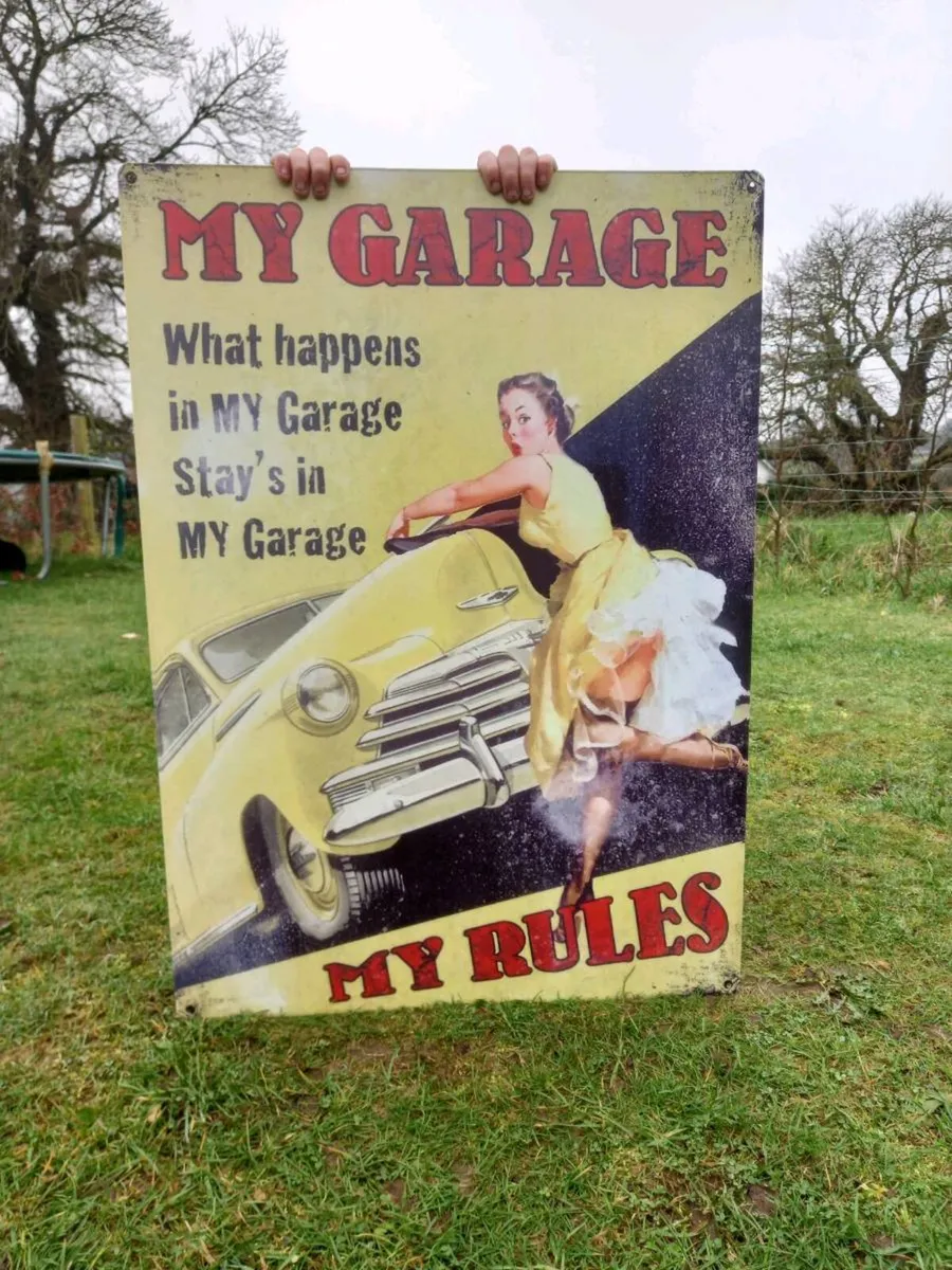Large Garage Tin Sign