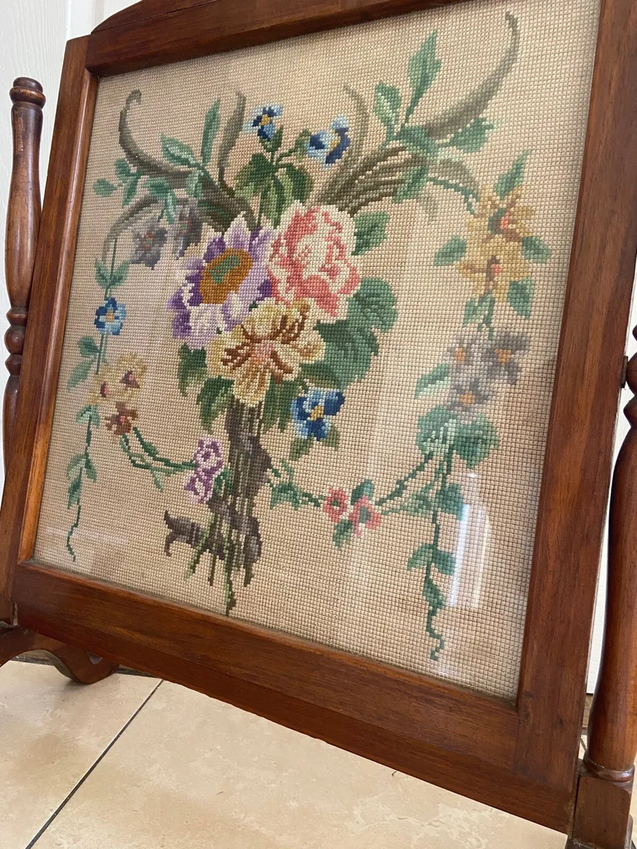 Edwardian swivel fireplace screen - Image 3