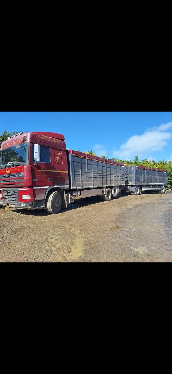 Daf cattle truck15250. and trailer 25000