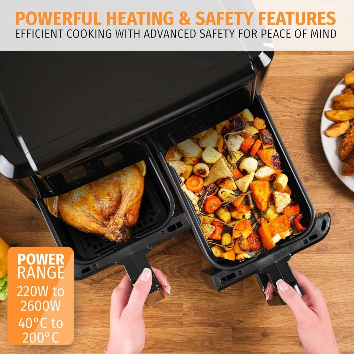 Air Fryer 9L Dual Basket (4.5L Each) Visual - Image 4