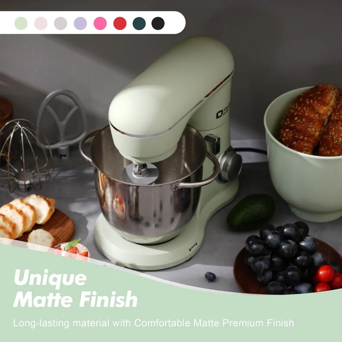 Stand Mixer 4.5L+5L Two Bowls Food for Baking 10 - Image 2