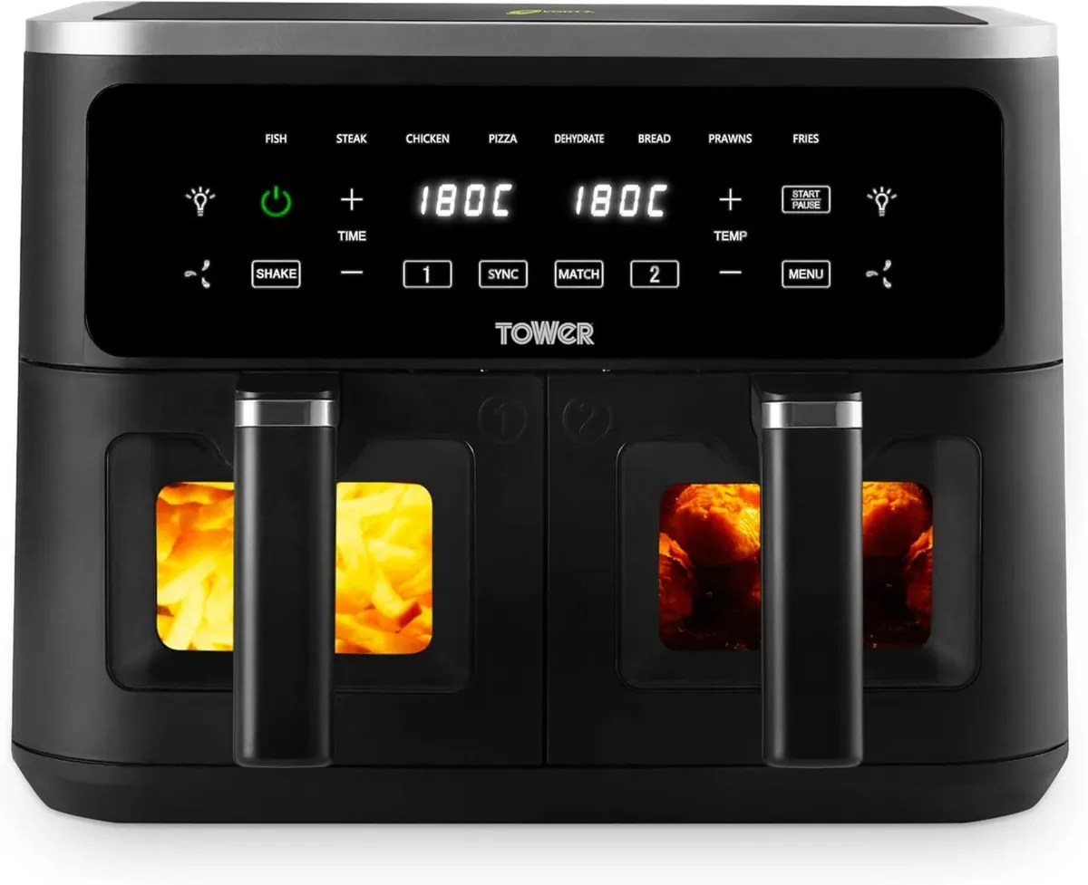 Vortx Vizion 9L Dual Basket Air Fryer with - Image 1