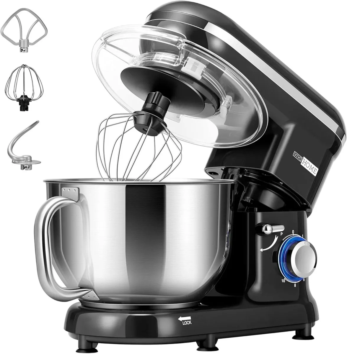 5.7L Stand Mixer 1500W 10 Speed Tilt-Head Kitchen - Image 1