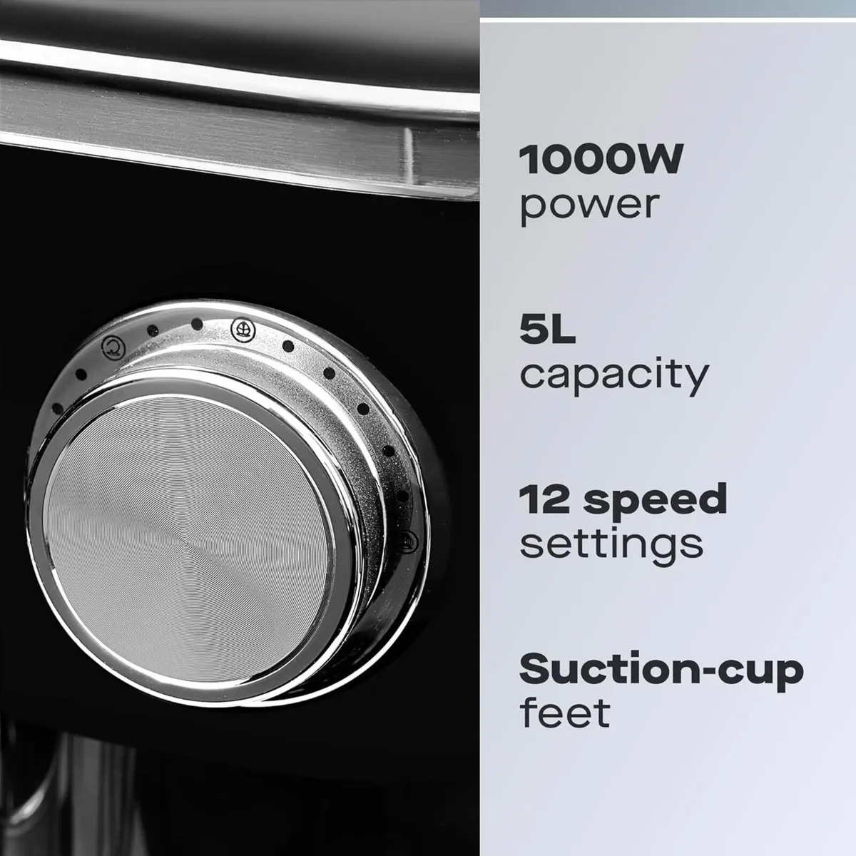 5 Litre Stand Mixer Stainless Steel 5L Bowl - Image 4