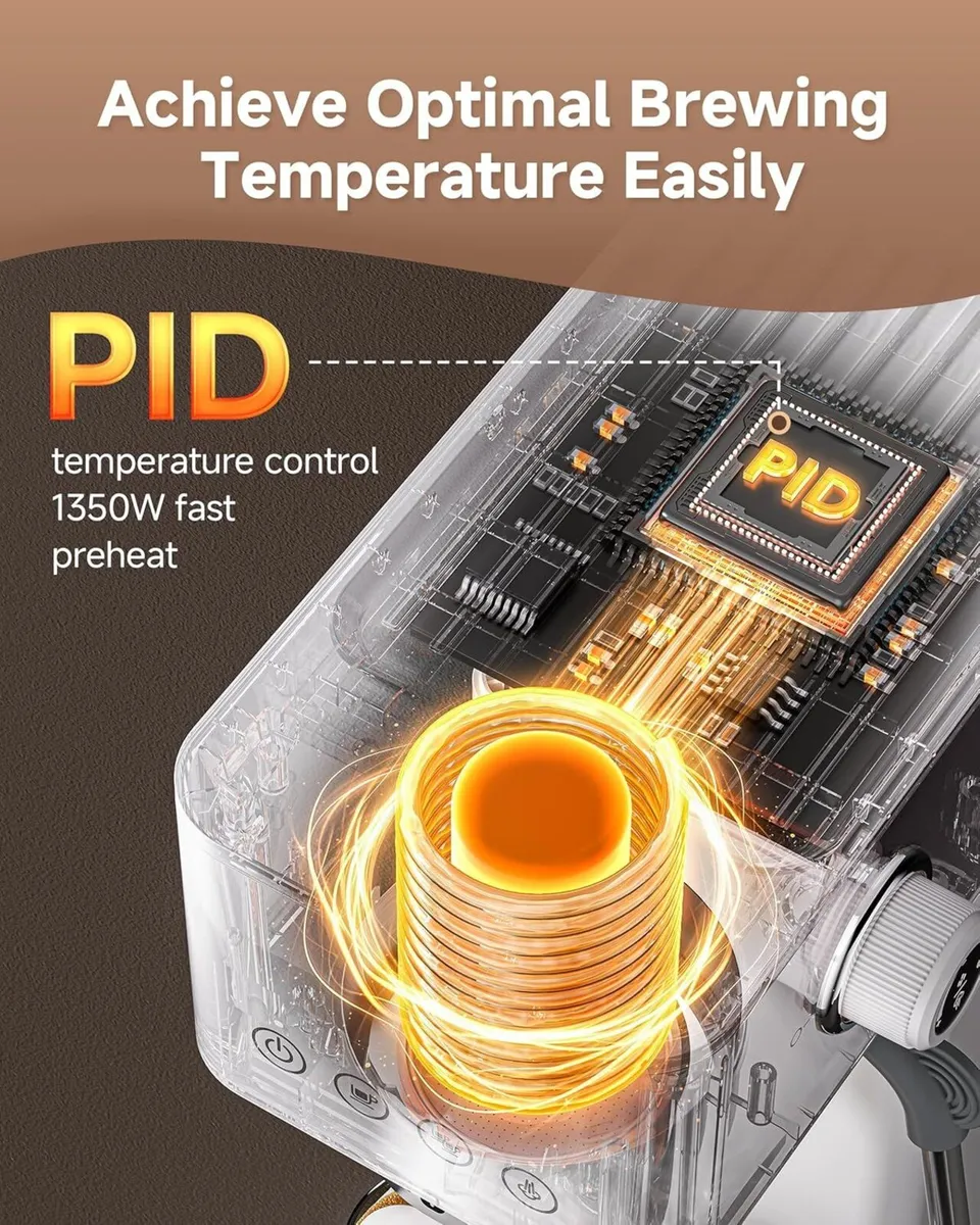 20-Bar-Professional-Espresso-Machine 1350W Coffee - Image 3