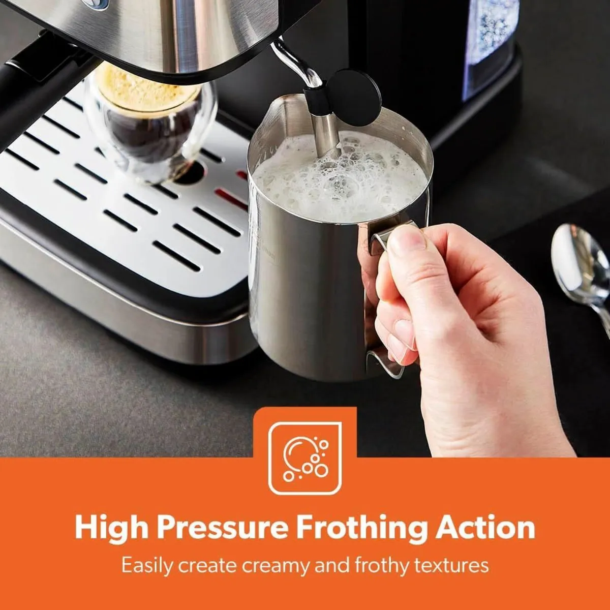 Espresso Cappuccino Coffee Machine with Milk - Image 4