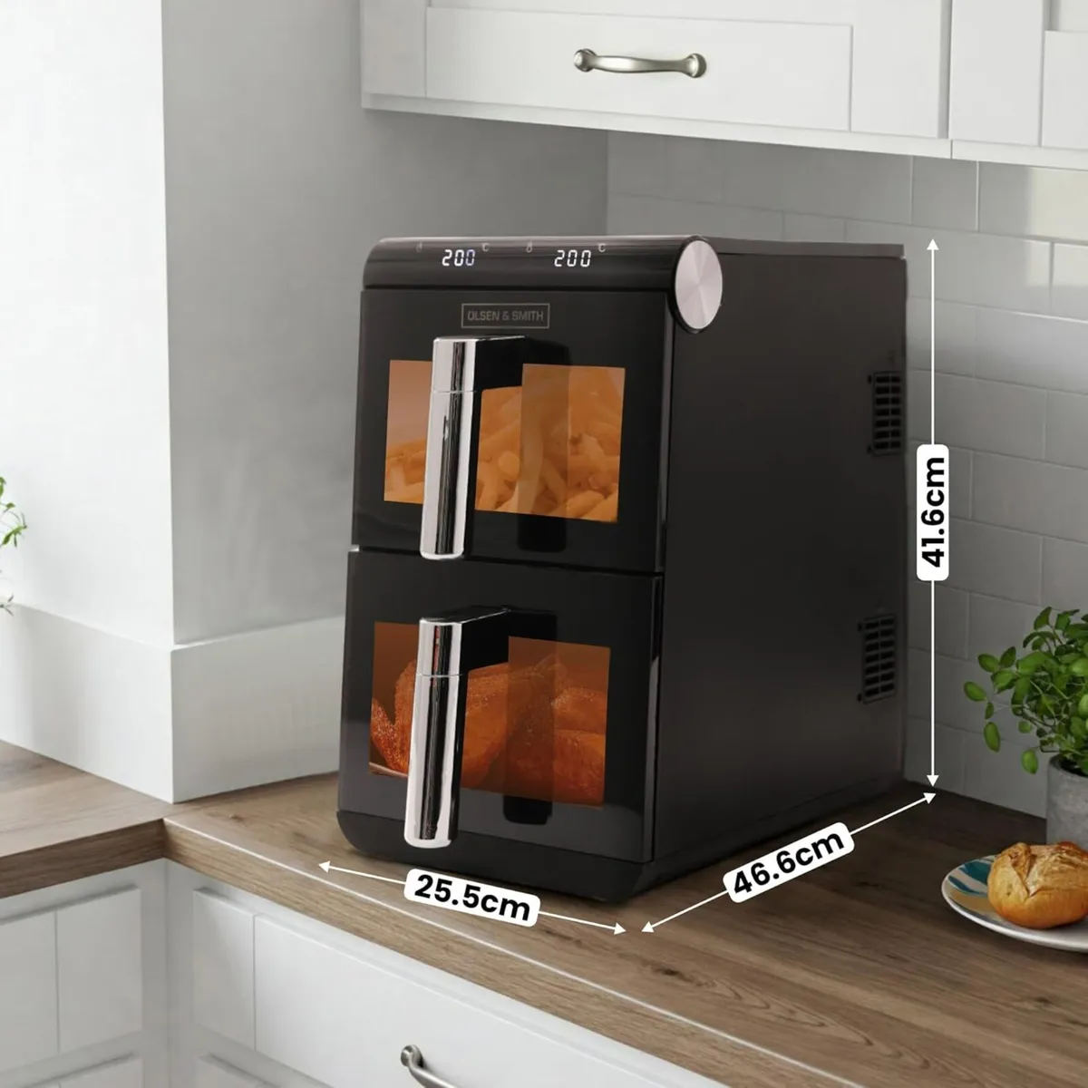 11L Vertical Dual Stack Air Fryer with Two 5.5L - Image 3