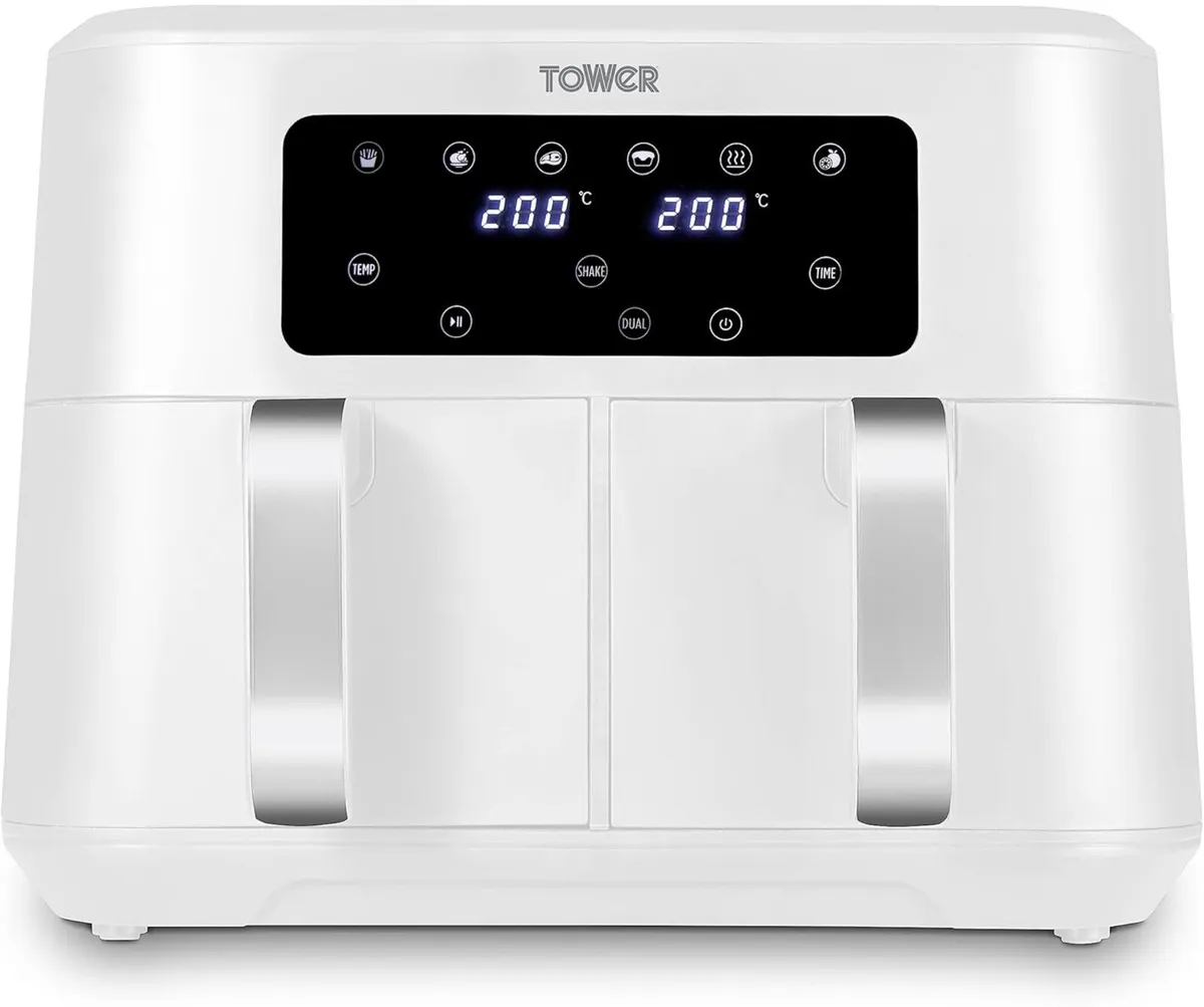 T17137WHT Vortx 8.5L Dual Basket Air Fryer with - Image 1