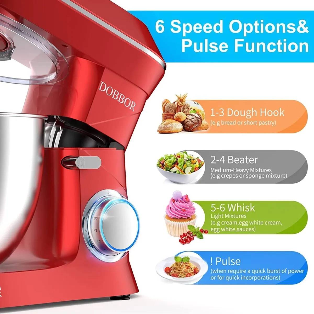 8.5L Stand Mixer 1500W 7 Speeds Food Mixers for - Image 4