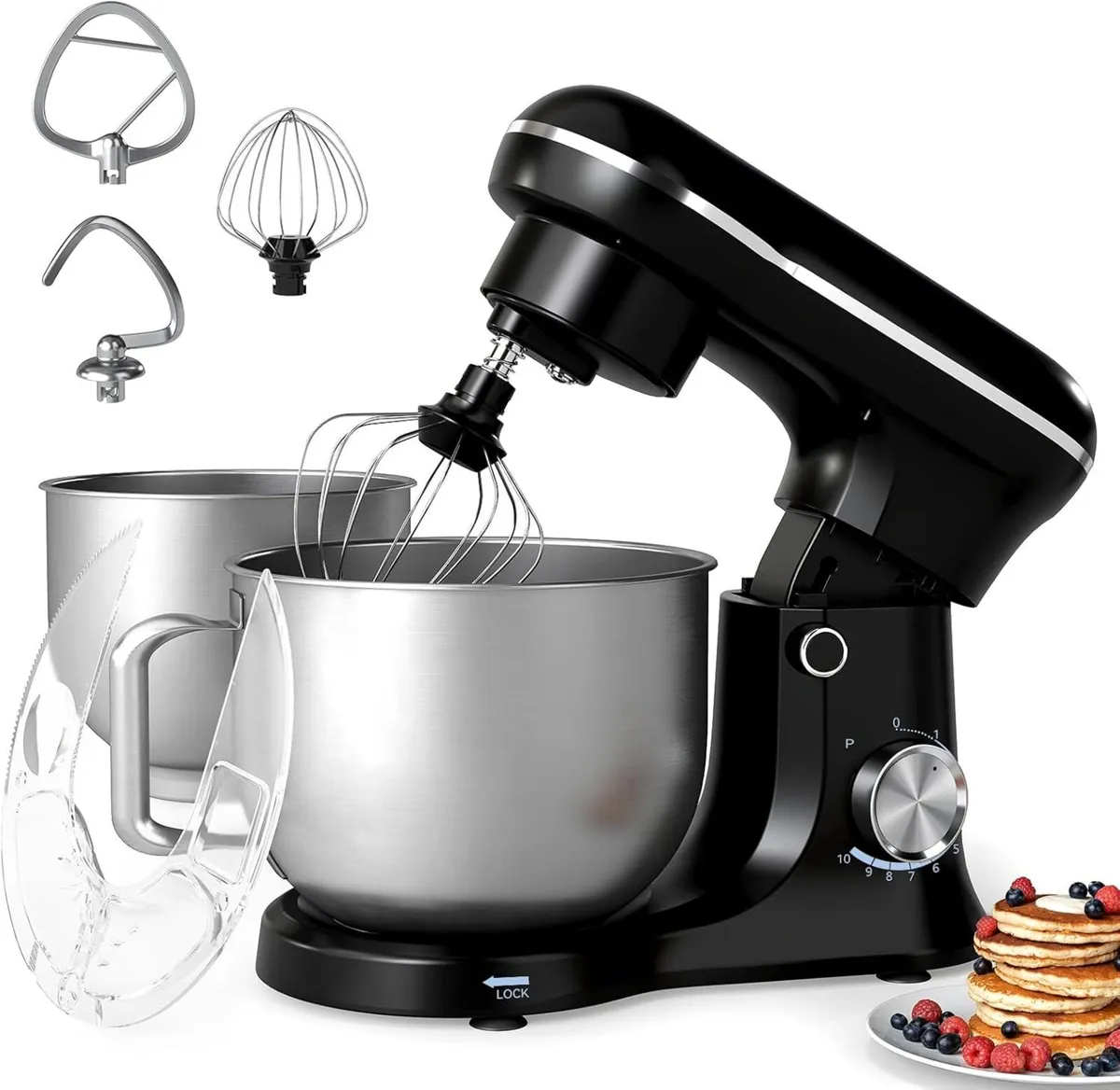 Stand Mixer 4.5L + 5.5L Food Mixers for Baking - Image 1