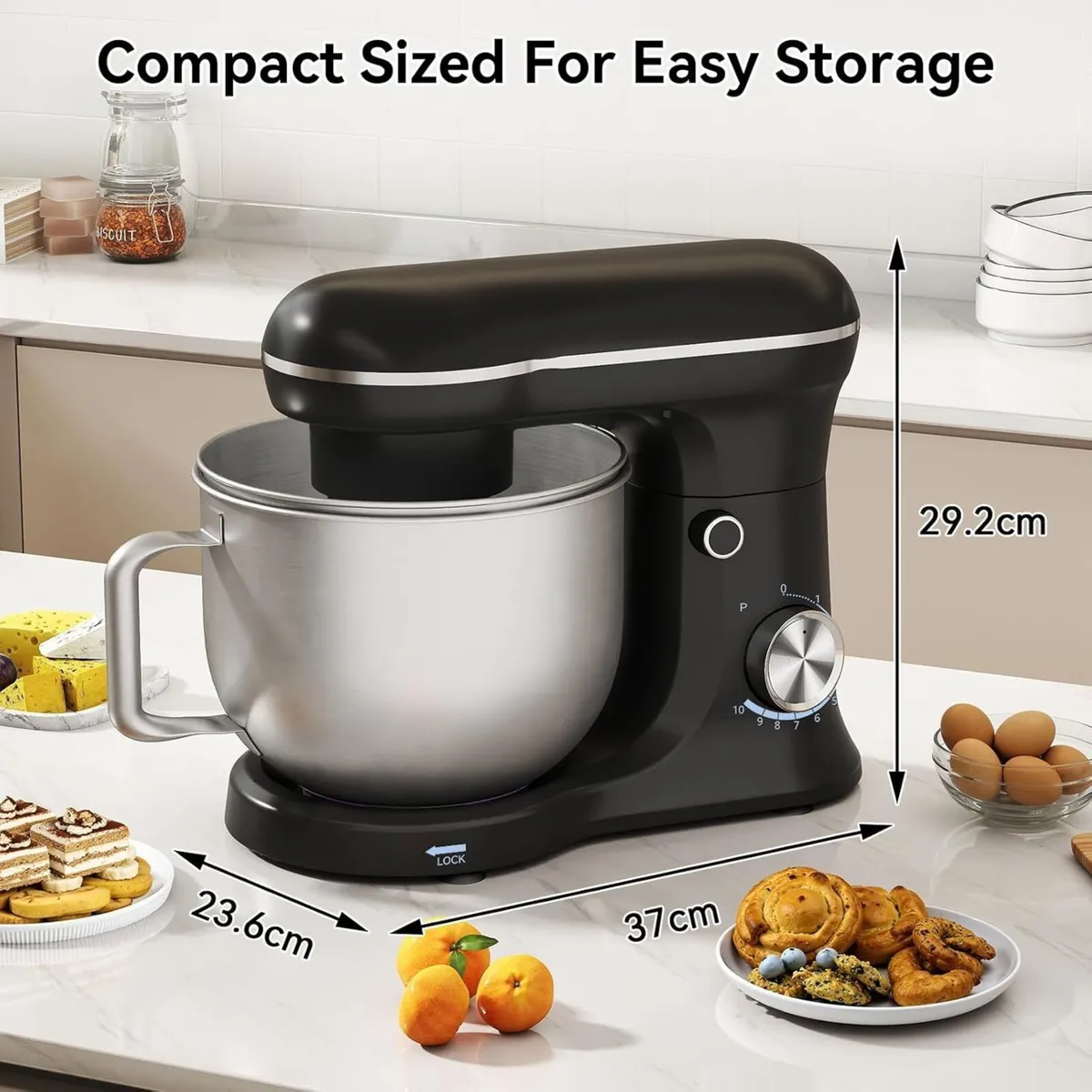 Stand Mixer 4.5L + 5.5L Food Mixers for Baking - Image 3