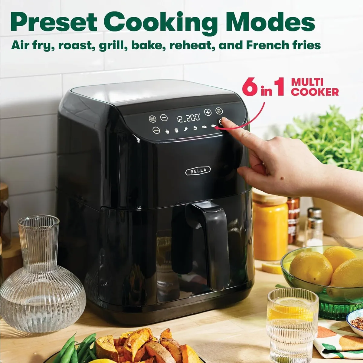 6 L Touchscreen Air Fryer with Preset Cooking - Image 4