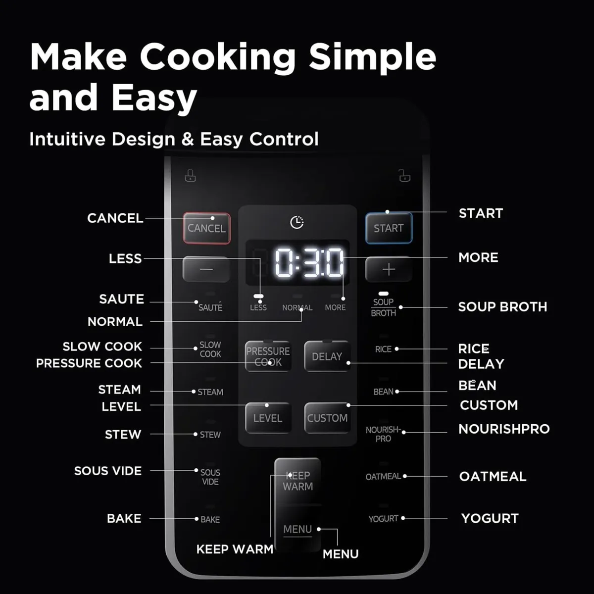 Pressure Cooker 6L 70% Faster 13 Presets Recipes - Image 4