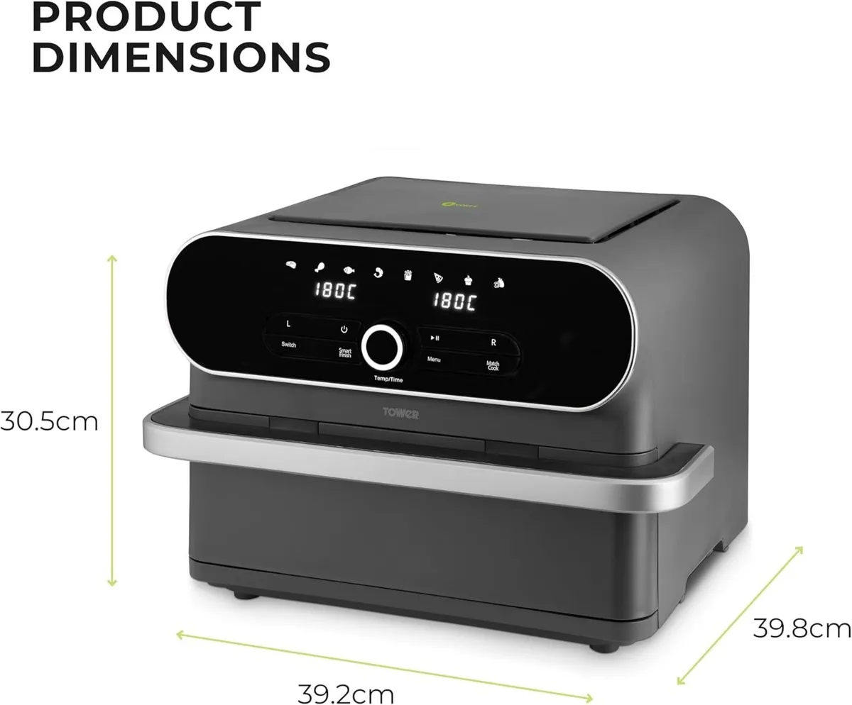 T17200 Elite Flexi-Drawer Air Fryer with Divider - Image 2