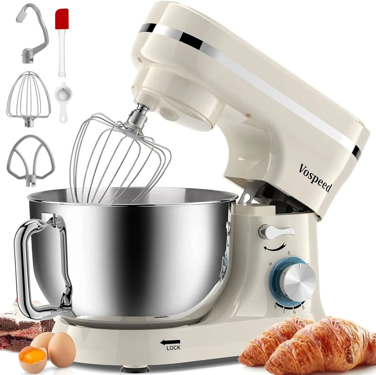 Stand Mixer 4.5L+5L Bowls 8-speed 1000W Tilt-Head - Image 1