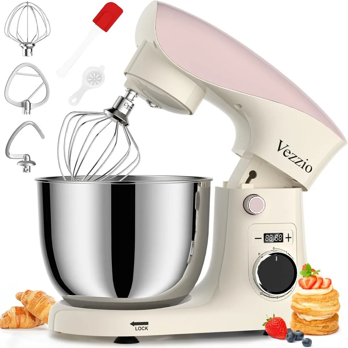 Small Stand Mixer 1500W 10-Speed Food Mixers For - Image 1