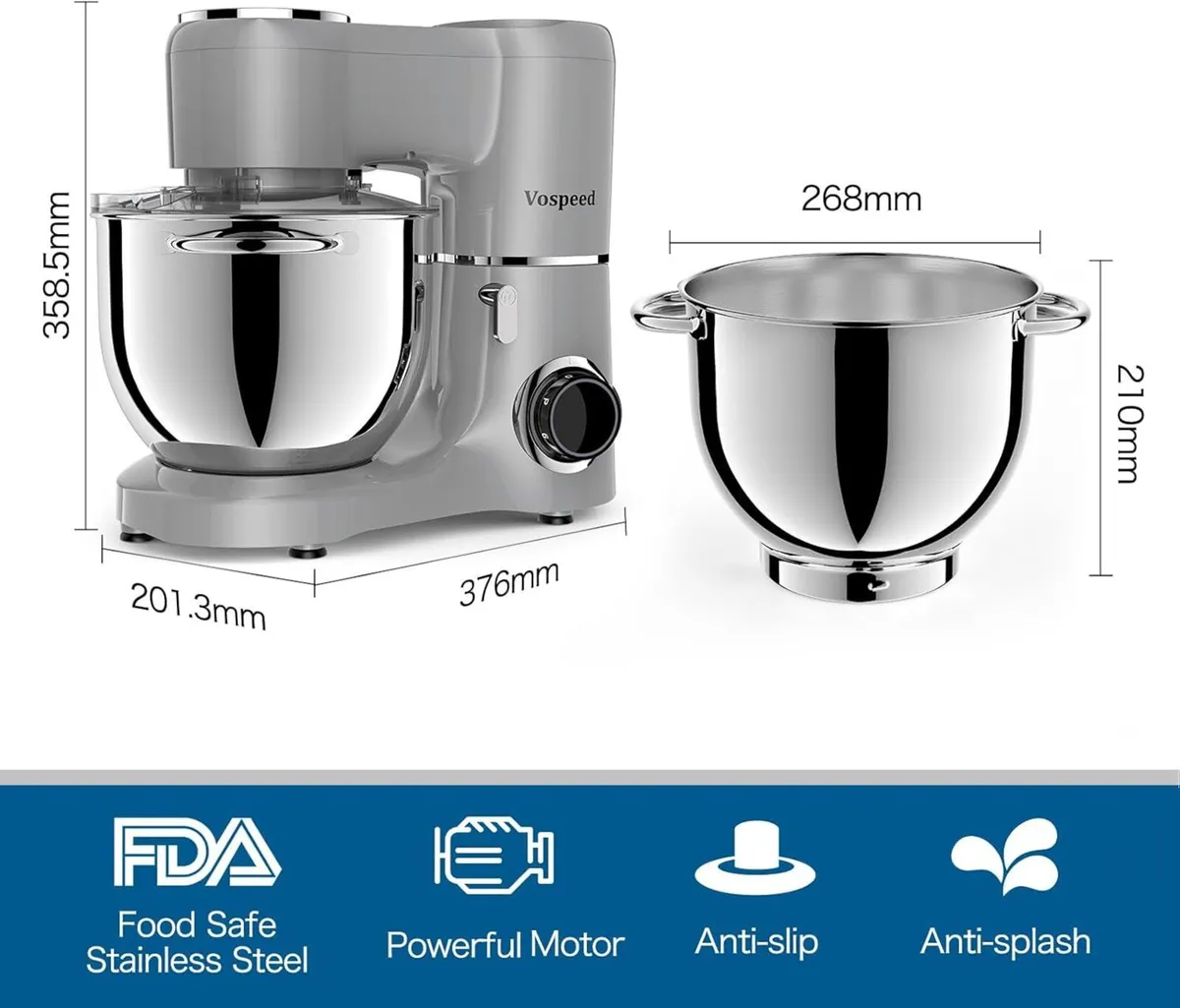 Stand Mixer 8L Cake Electric Kitchen Food with - Image 2