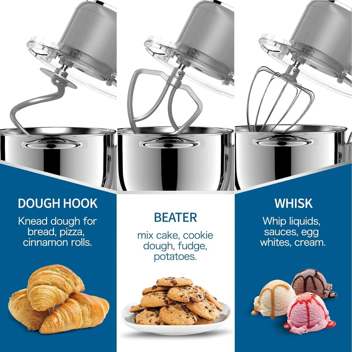 Stand Mixer 8L Cake Electric Kitchen Food with - Image 4