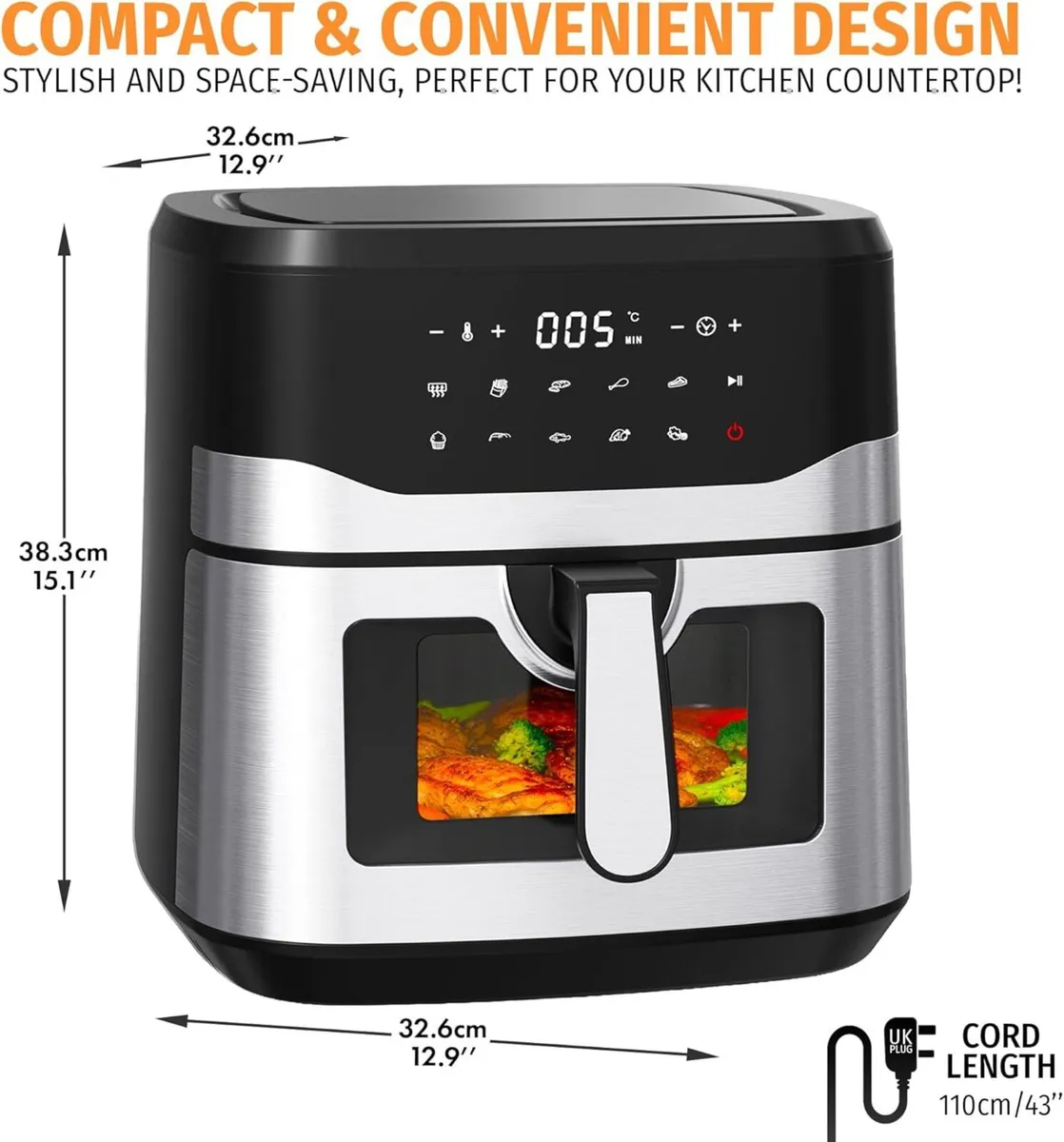 9.2L XXL Air Fryer Family Size with Viewing - Image 2