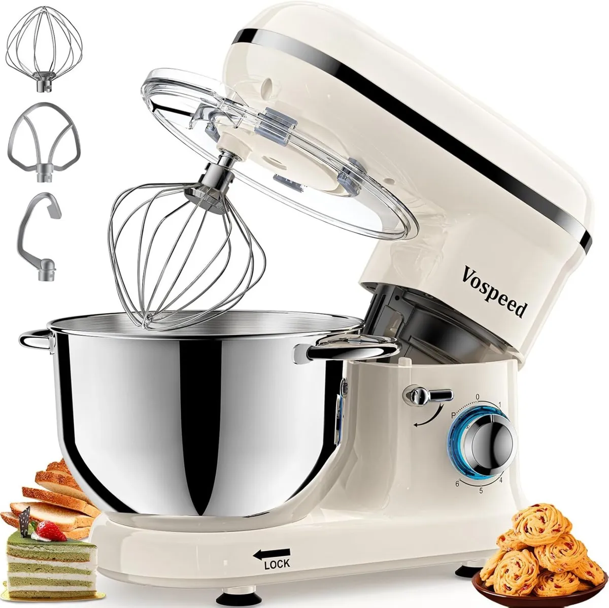 Stand Mixer Food Dough Blender 6.2L Electric Cake - Image 1