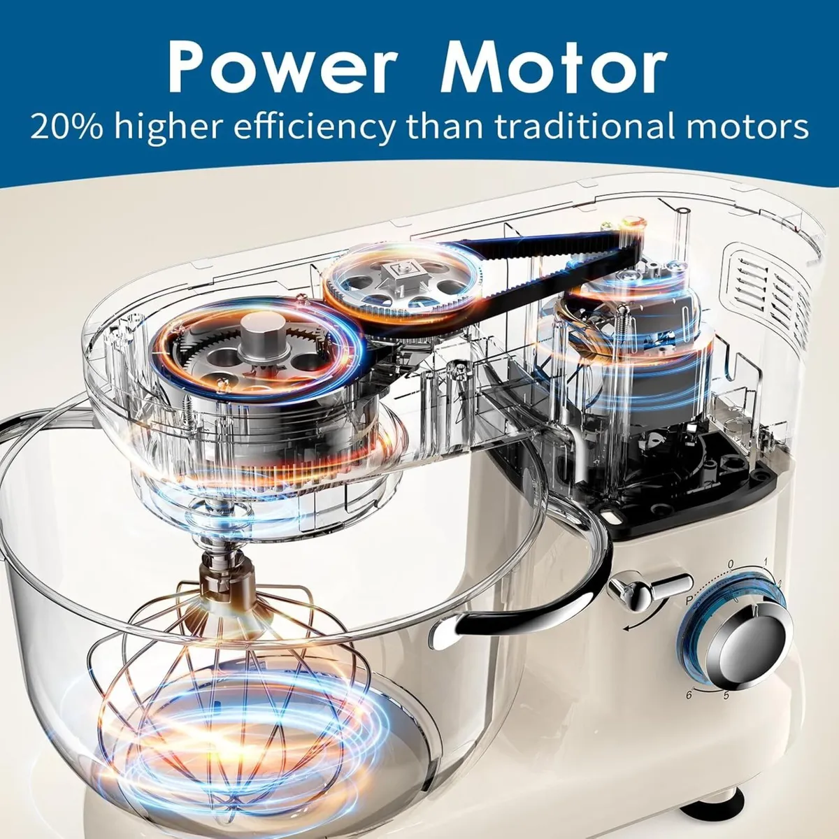 Stand Mixer Food Dough Blender 6.2L Electric Cake - Image 3