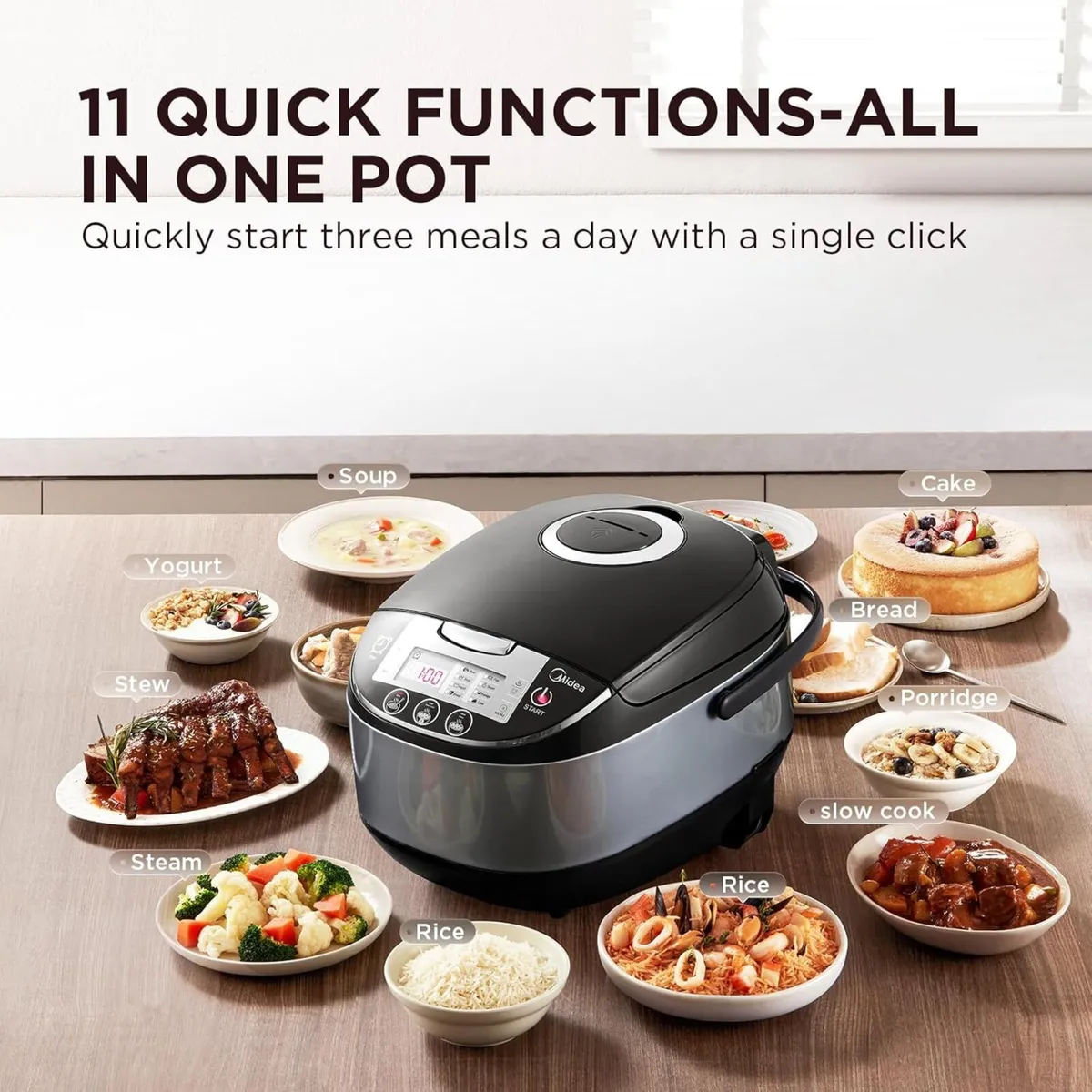 Rice Cooker With Steamer 10 cup 5 Litre 11 - Image 3